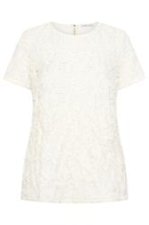 YOURS LONDON Plus Size White Textured Abstract Blouse | Yours Clothing 5
