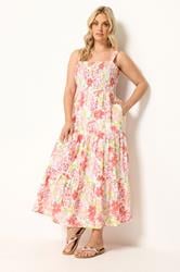 YOURS Plus Size White Floral Tiered Sundress | Yours Clothing 1