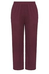 YOURS Curve Burgundy Red Bubble Textured Trousers