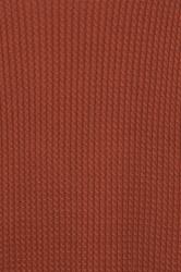 BadRhino Big & Tall Burnt Red Cable Knit Mock Shirt Jumper  7