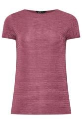 LTS Tall Blush Pink Textured Slash Neck Top | Long Tall Sally 5