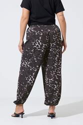 LIMITED COLLECTION Plus Size Brown leopard Balloon Trousers | Yours Clothing 2