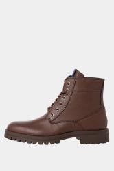 JACK & JONES Big & Tall Brown Faux Leather Boots | BadRhino 3