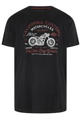 KAM Big & Tall Jet Black California Customs Graphic Print T-Shirt