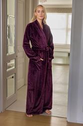LTS Tall Burgundy Red Super Luxe Maxi Dressing Gown | Long Tall Sally 3