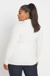 YOURS Plus Size 2 PACK White & Black Long Sleeve Turtle Neck Tops | Yours Clothing 6