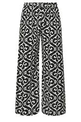 YOURS Curve Black Abstract Print Trousers