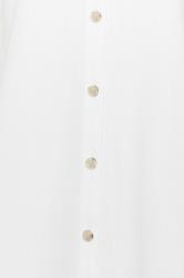 LTS Tall Womens White Linen Button Through Shirt Dress | Long Tall Sally 5