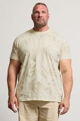 BadRhino Big & Tall Natural Brown Leaf Printed T-Shirt | BadRhino 4