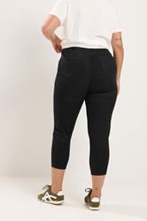 Plus Size Black Cropped JENNY Stretch Jeggings | Yours Clothing  4