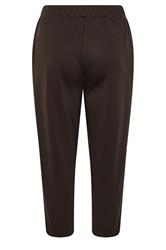EVANS Plus Size Chocolate Brown Luxe Wide Leg Joggers | Evans 2