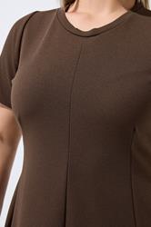 LIMITED COLLECTION Curve Chocolate Brown Skater Dress | Yours Clothing 4