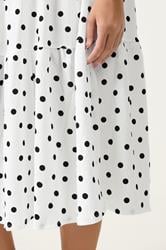 YOURS Plus Size White Polka Dot Tiered Maxi Dress | Yours Clothing 5
