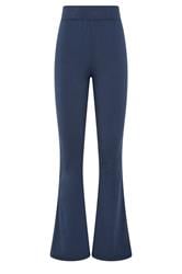 LTS Tall Navy Blue Side Stripe Cotton Flared Leggings