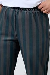 LIMITED COLLECTION Plus Size Chocolate Brown Stripe Barrel Trousers | Yours Clothing 6