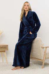 LTS Tall Navy Blue Super Luxe Maxi Dressing Gown | Long Tall Sally 1