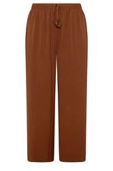 YOURS Curve Burnt Orange Wide Leg Trousers