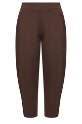 LIMITED COLLECTION Plus Size Chocolate Brown Pleated Barrel Leg Trousers | Yours Clothing 5