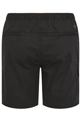 D555 Big & Tall Black Elasticated Stretch Shorts | BadRhino 4