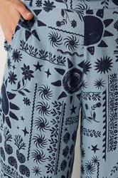 LTS Tall Women's Blue Coastal Print Wide Leg Trousers | Long Tall Sally 5
