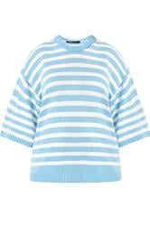 YOURS Curve Blue Striped Knitted Jumper
