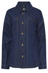 LTS Tall Blue Cotton Indigo Denim Shacket | Long Tall Sally 8