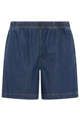 YOURS Curve Indigo Blue Denim Shorts