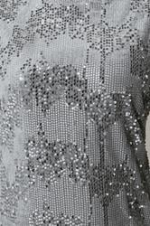YOURS LONDON Plus Size Grey Velvet Sequin Shift Dress | Yours Clothing 4