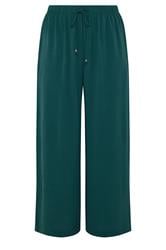 YOURS Curve Teal Blue Washed Twill Trousers
