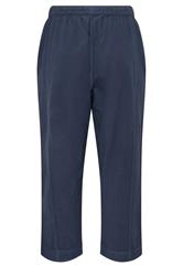 YOURS Plus Size Navy Blue Cool Cotton Barrel Trousers | yours Clothing 6