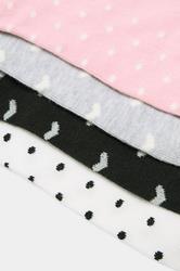 YOURSET 4 PACK Plus Size Pink Polka Dot Liner Socks | Yours Clothing 2
