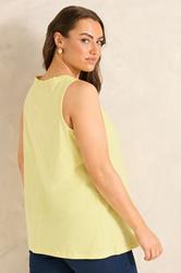 EVANS Plus Size Yellow Premium Cotton Vest Top | Evans 2