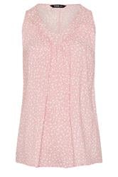 YOURS Curve Pink Ditsy Floral Vest Top