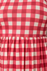 LIMITED COLLECTION Plus Size Red Gingham Puff Ball Mini Dress | Yours Clothing 5
