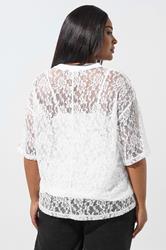 LIMITED COLLECTION Plus Size White Lace T-Shirt | Yours Clothing 2