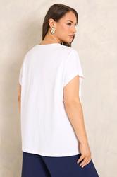 EVANS Plus Size White Cotton Crochet Trim Top | Evans 2