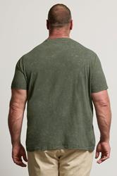 BadRhino Big & Tall 3 PACK Khaki & Navy Acid Wash T-Shirts | BadRhino 5