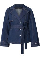 LTS Tall Women's Blue Denim Short Trench Coat | Long Tall Sally 5