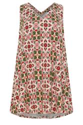YOURS Plus Size Orange Tropical Print Vest Top | Yours Clothing 5