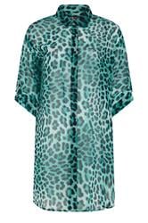 YOURS Curve Blue Leopard Print Cover Up