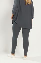 YOURS Plus Size Charcoal Grey Leggings | Yours Clothing 2