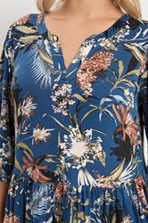 YOURS Plus Size Blue Floral Wrap Dress | Yours Clothing 4