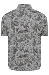 BadRhino Big & Tall Chambray Grey Tonal Leaf Print Shirt | BadRhino 8