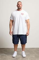 BadRhino Big & Tall White Extra Long England T-Shirt | BadRhino 1