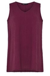 Yours Curve Purple Crinkle V-Neck Cami Vest Top