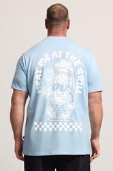 BadRhino Big & Tall Blue Extra Long 'Meat Grill' Graphic T-Shirt | BadRhino 2
