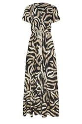 LTS Tall Black & White Zebra Print Button Maxi Dress