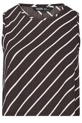 YOURS Plus Size Chocolate Brown Stripe Vest Top | Yours Clothing 1