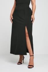 YOURS Plus Size Black Square Neck Maxi Dress | Yours Clothing 2