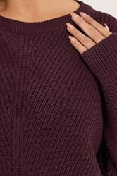YOURS Plus Size Burgundy Red Essential Knitted Jumper | Yours Clothing 4